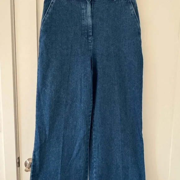 Sezane Martin denim trousers size 42/US10 - Picture 3 of 10